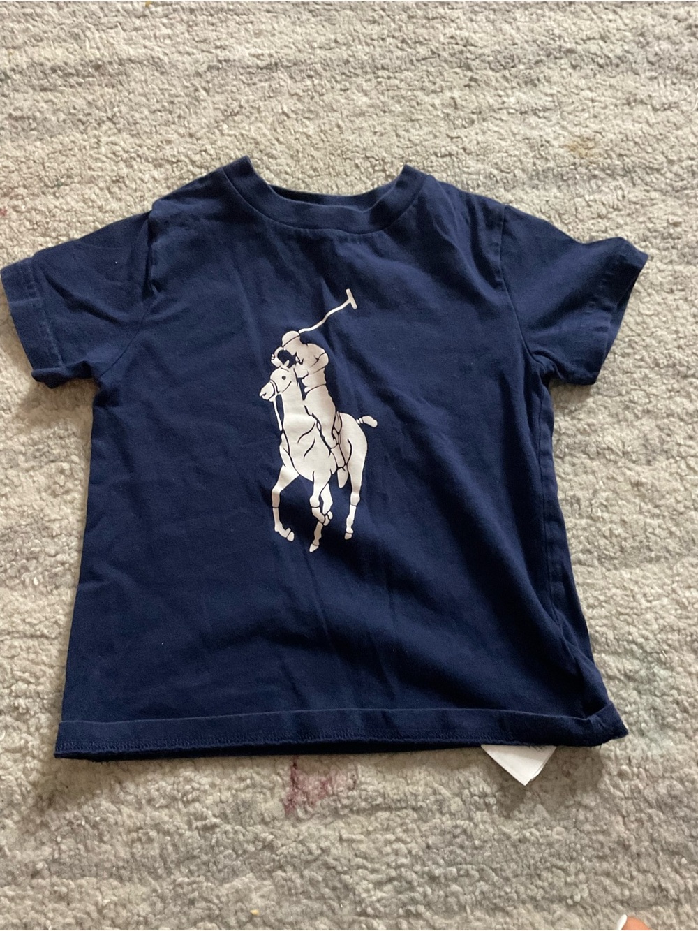 Kids Navy Polo Player Graphic Tee